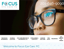 Tablet Screenshot of focuseyehealth.com